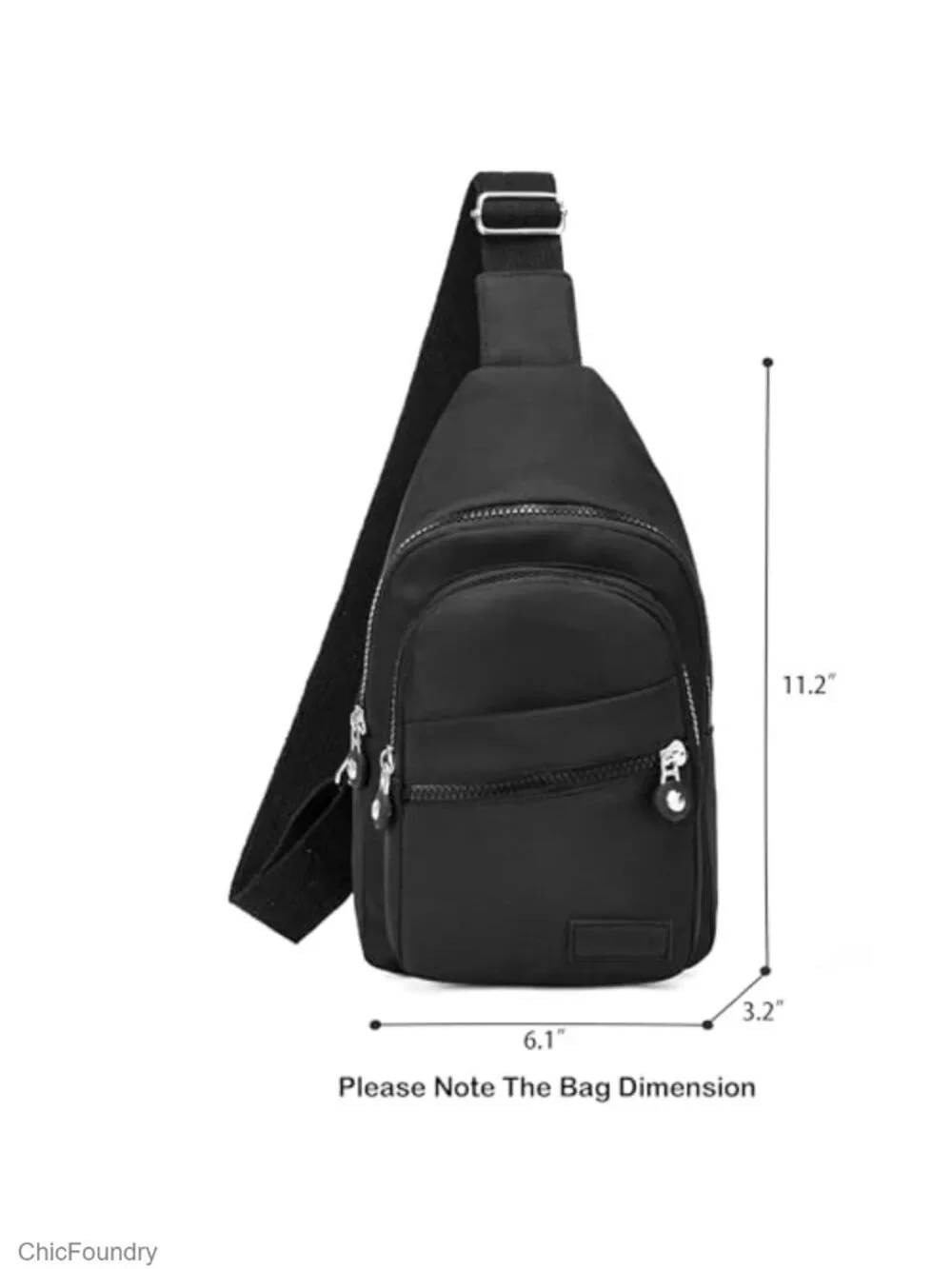 Small Sling Backpack Crossbody Bag Water Resistant Polyester Adjustable Strap